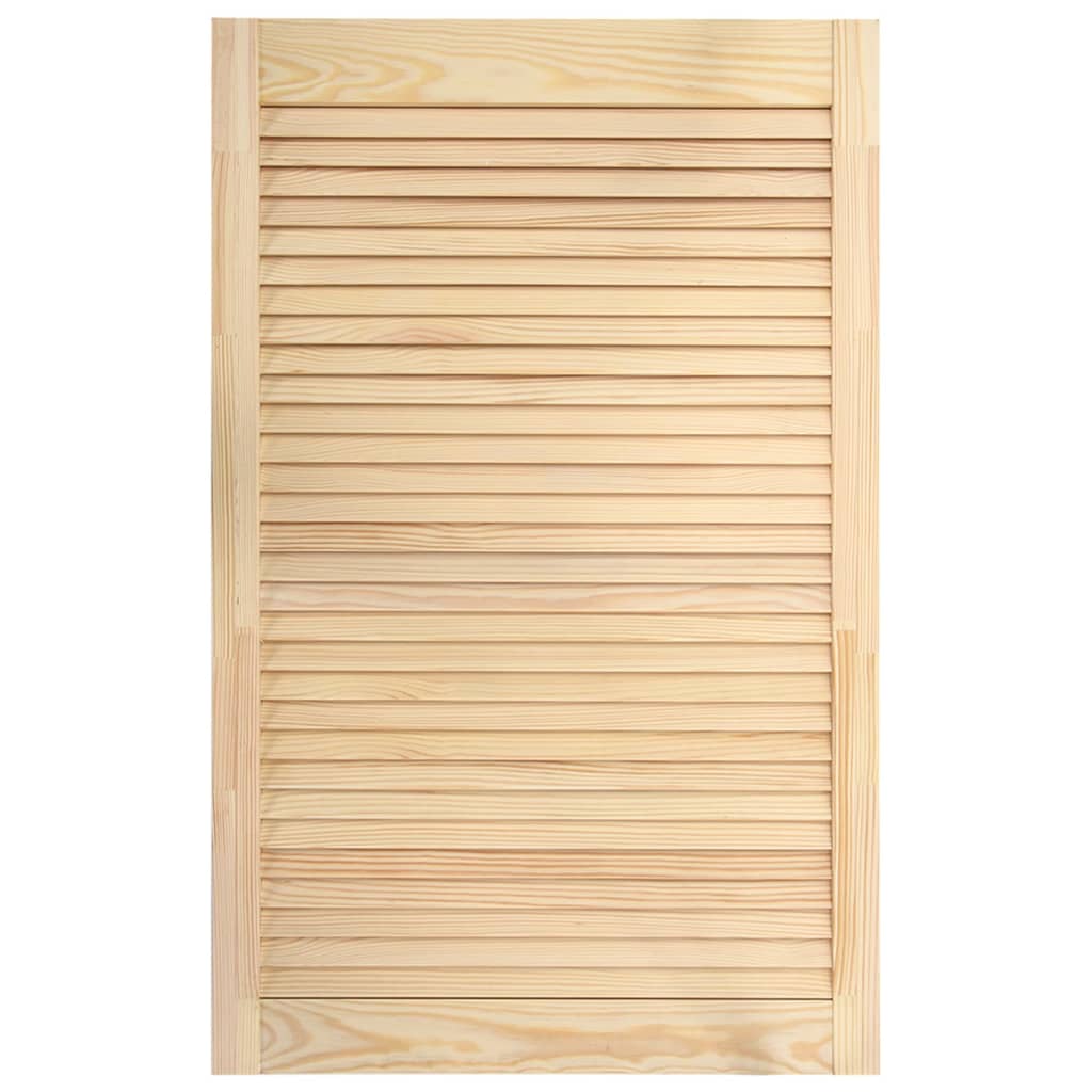Louvred Door Solid Pine Wood 99.3x59.4cm