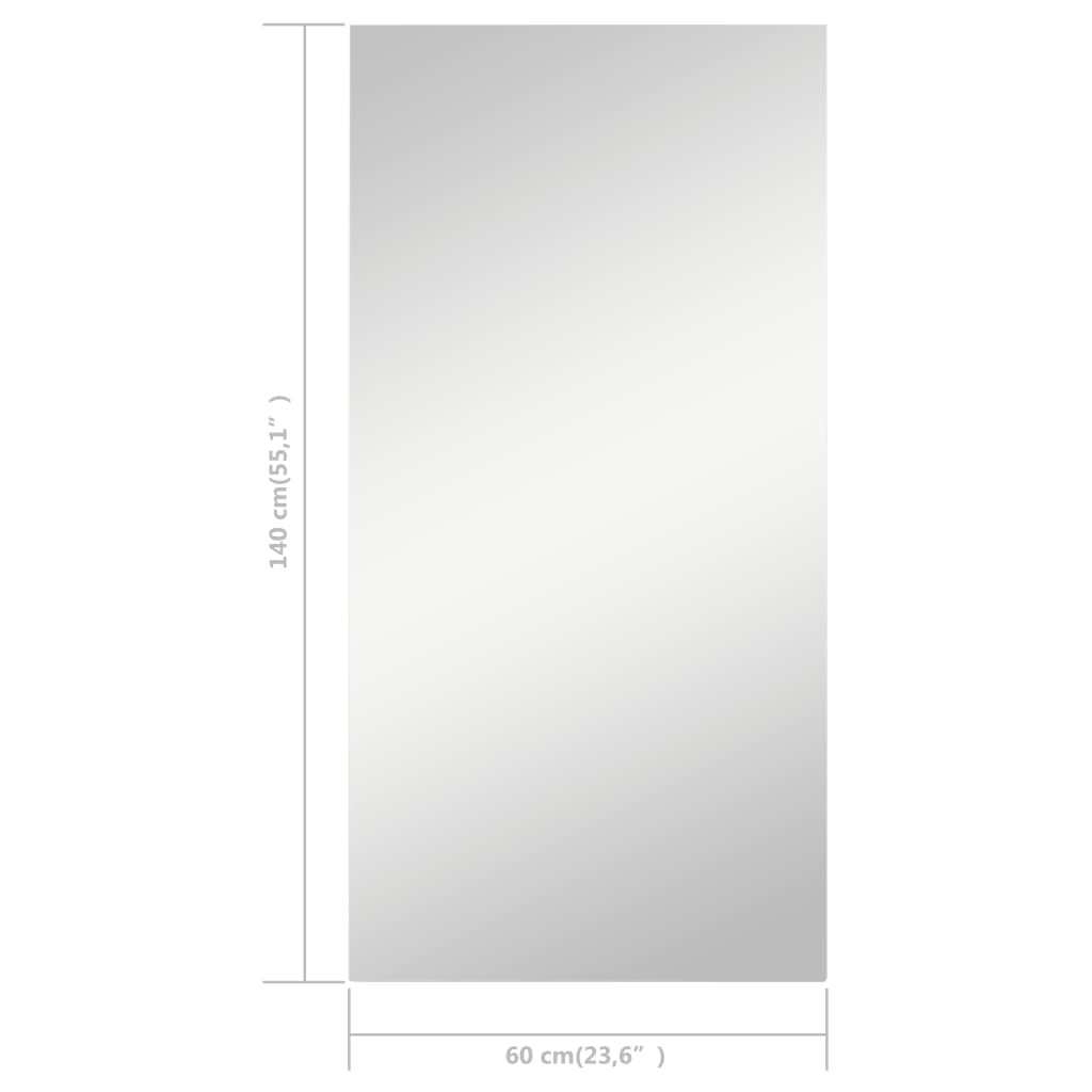 Rahmenloser Spiegel 140x60 cm Glas