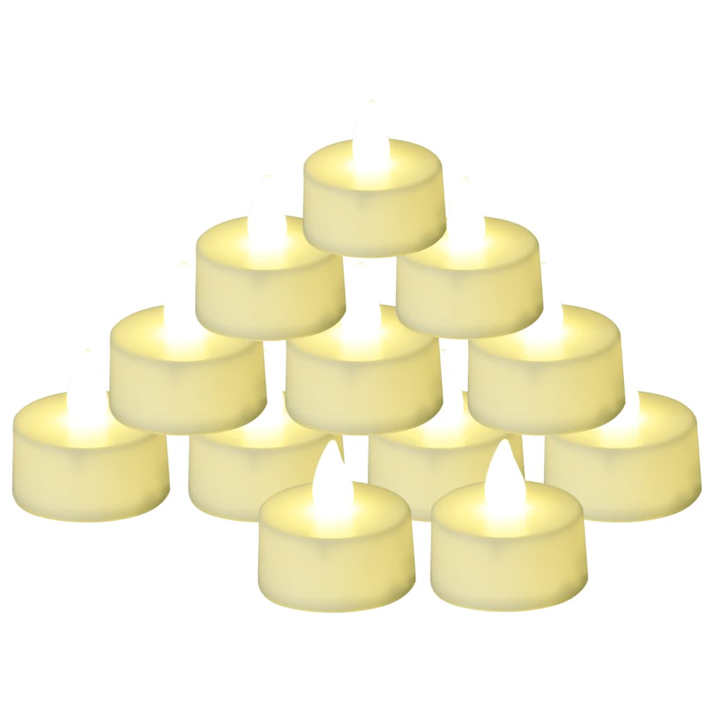 Flammenlose Teelichter LED-Kerzen Elektrisch 20 Stk. Warmweiss  