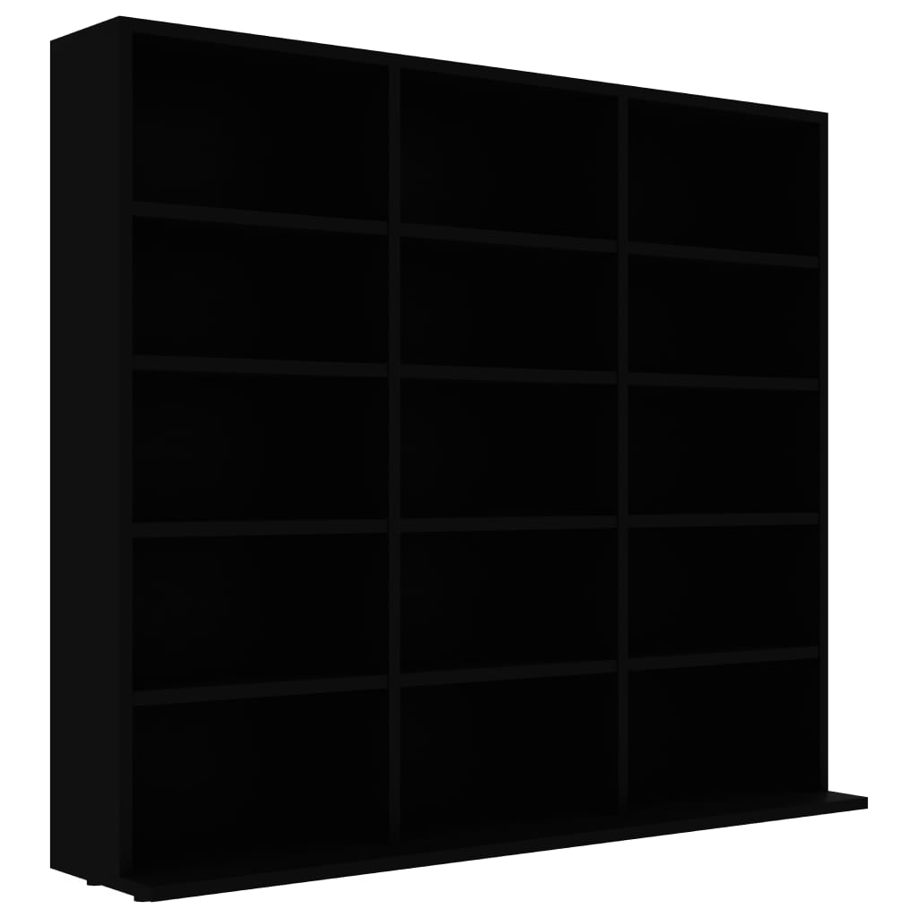 CD Cabinet Black 102x23x89.5 cm Chipboard
