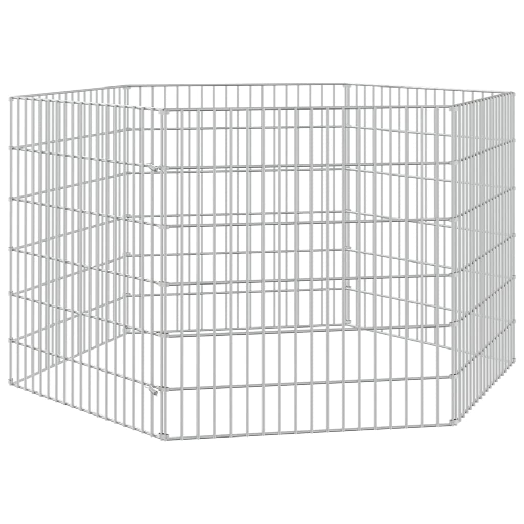 6-Panel Rabbit Cage 54x60 cm Galvanised Iron