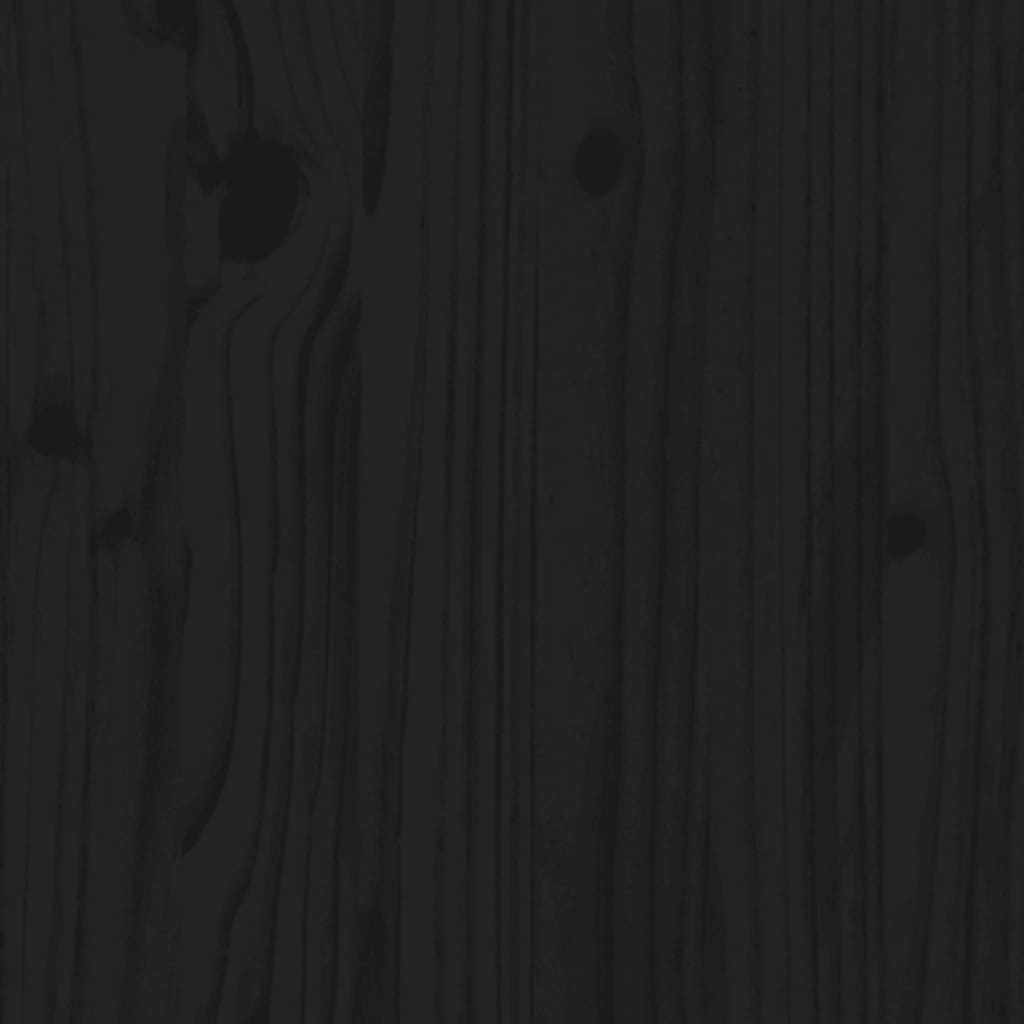 Niche pour chien Noir 60x45x57 cm Bois de pin massif
