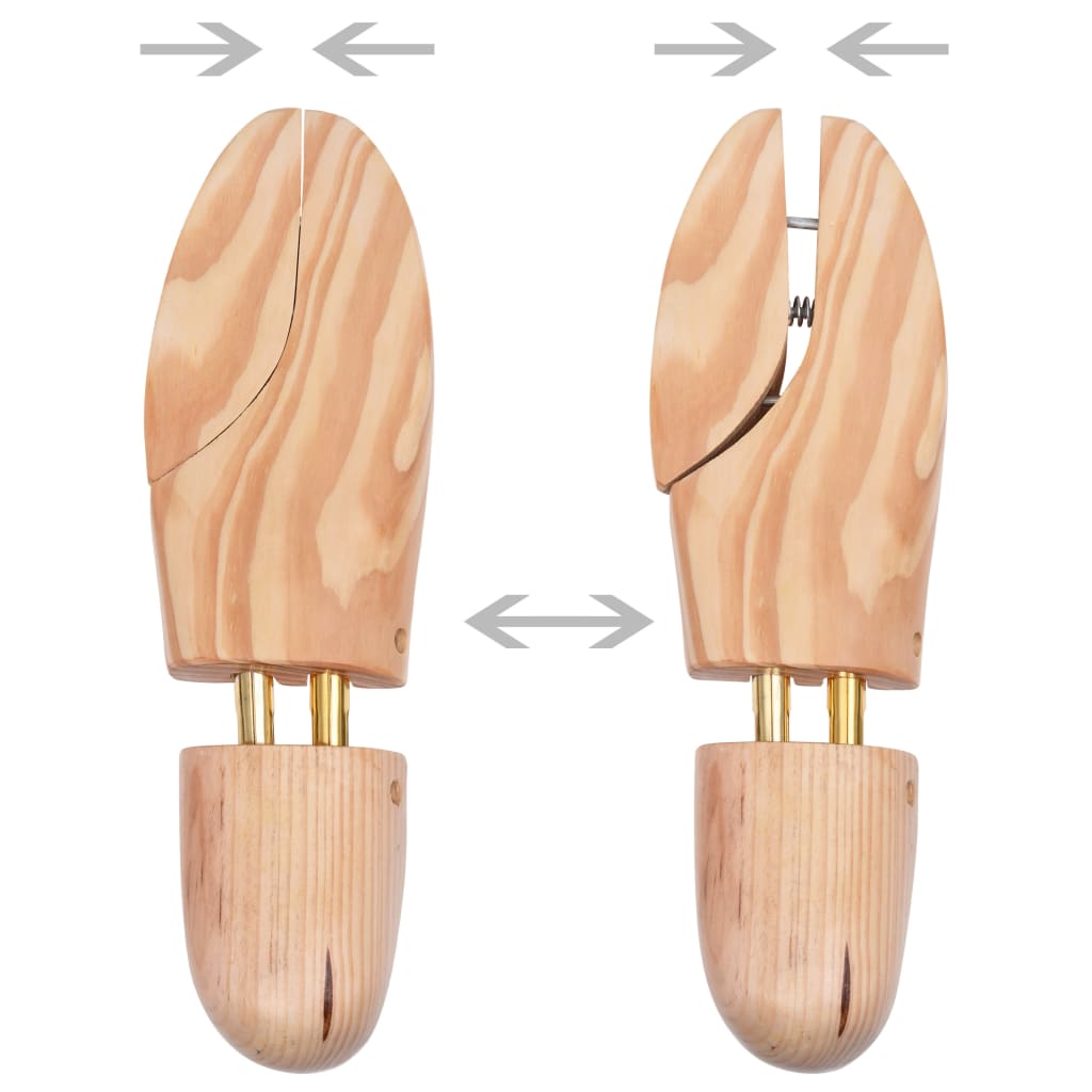 Shoe Trees 2 Pairs Size 42-43 Solid Pine Wood
