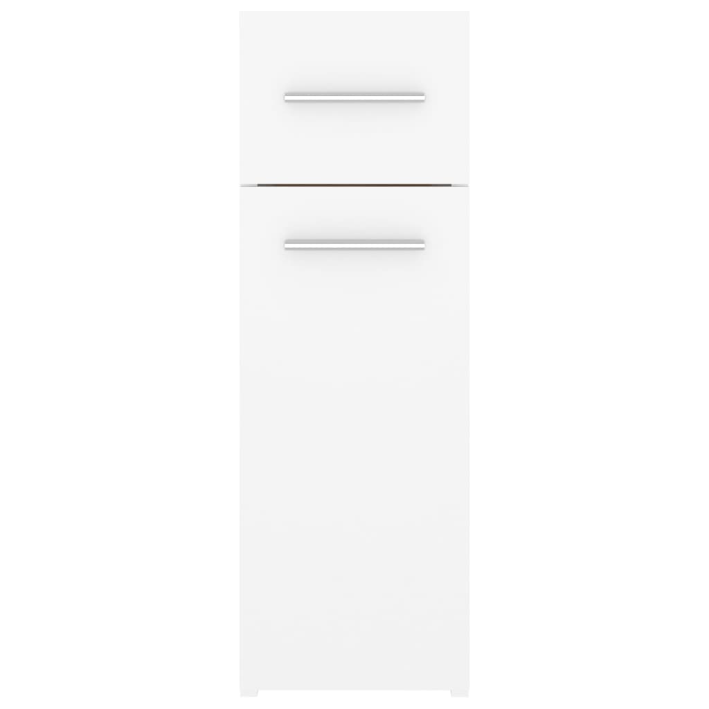 Apothecary Cabinet White 20x45.5x60 cm Engineered Wood