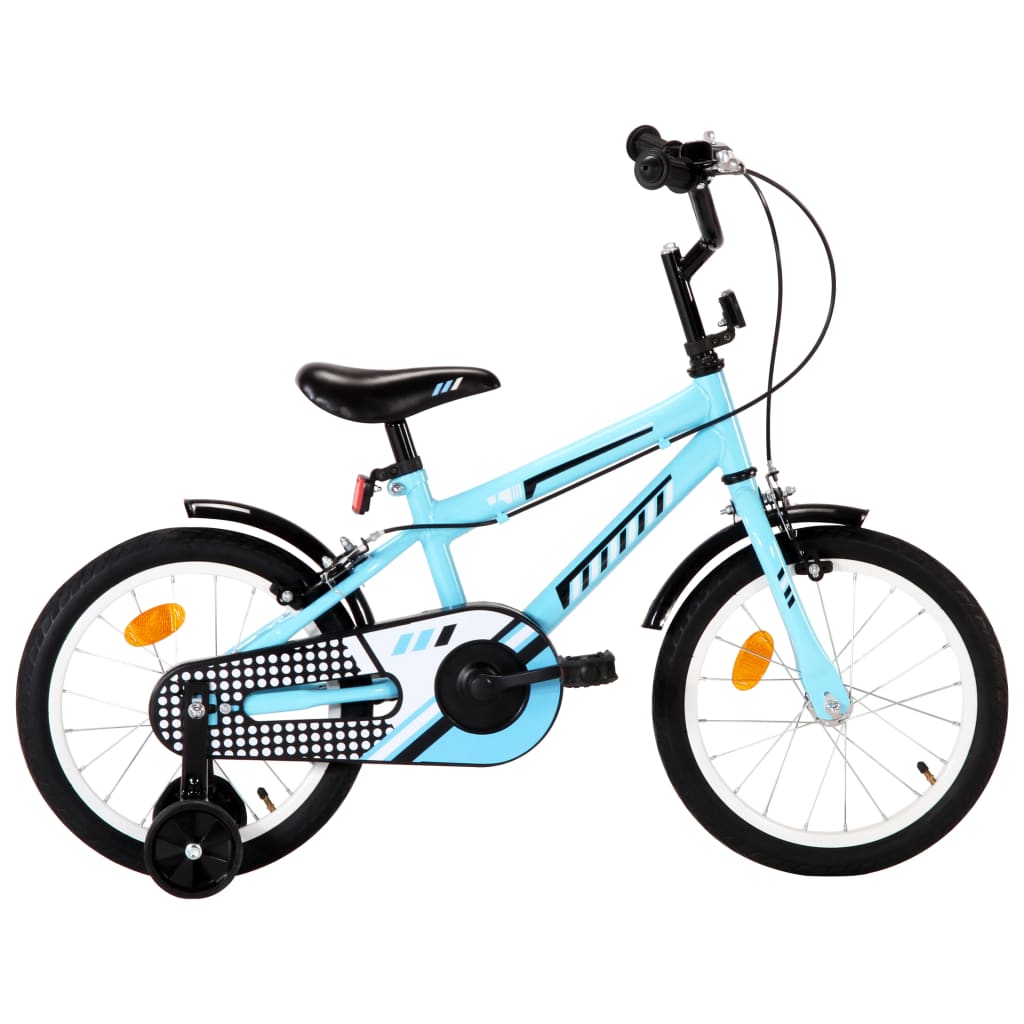 Vélo pour enfants 16 pouces Noir et bleu