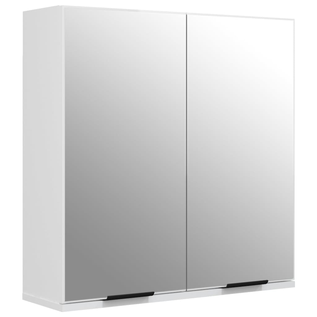 Bathroom Mirror Cabinet High Gloss White 64x20x67 cm