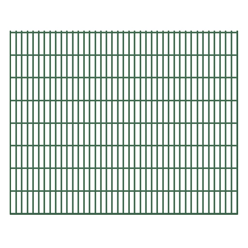 2D Garden Fence Panel and Post 163 cm 10 m Green