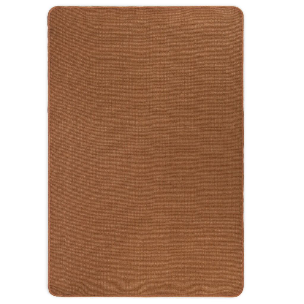 Area Rug Jute with Latex Backing 80x160 cm Brown