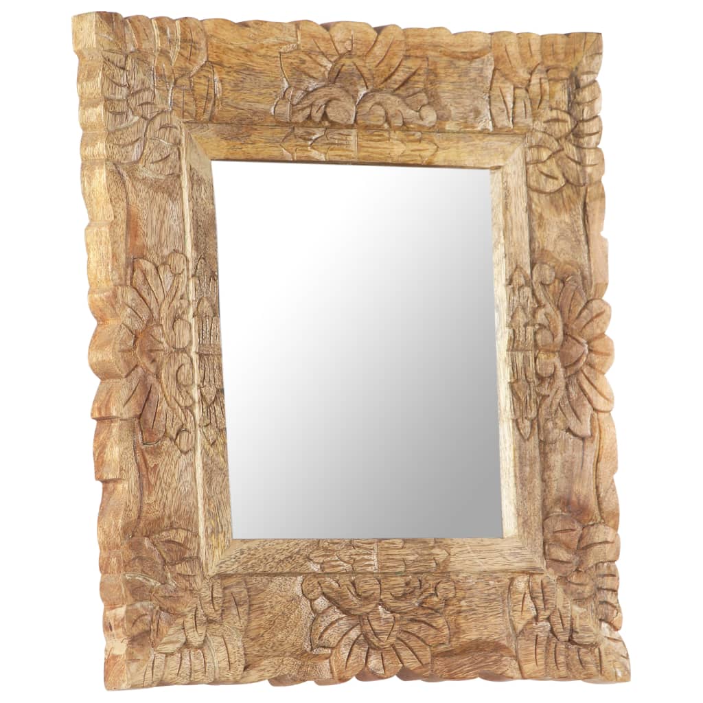 Mirror 50x50 cm Solid Mango Wood