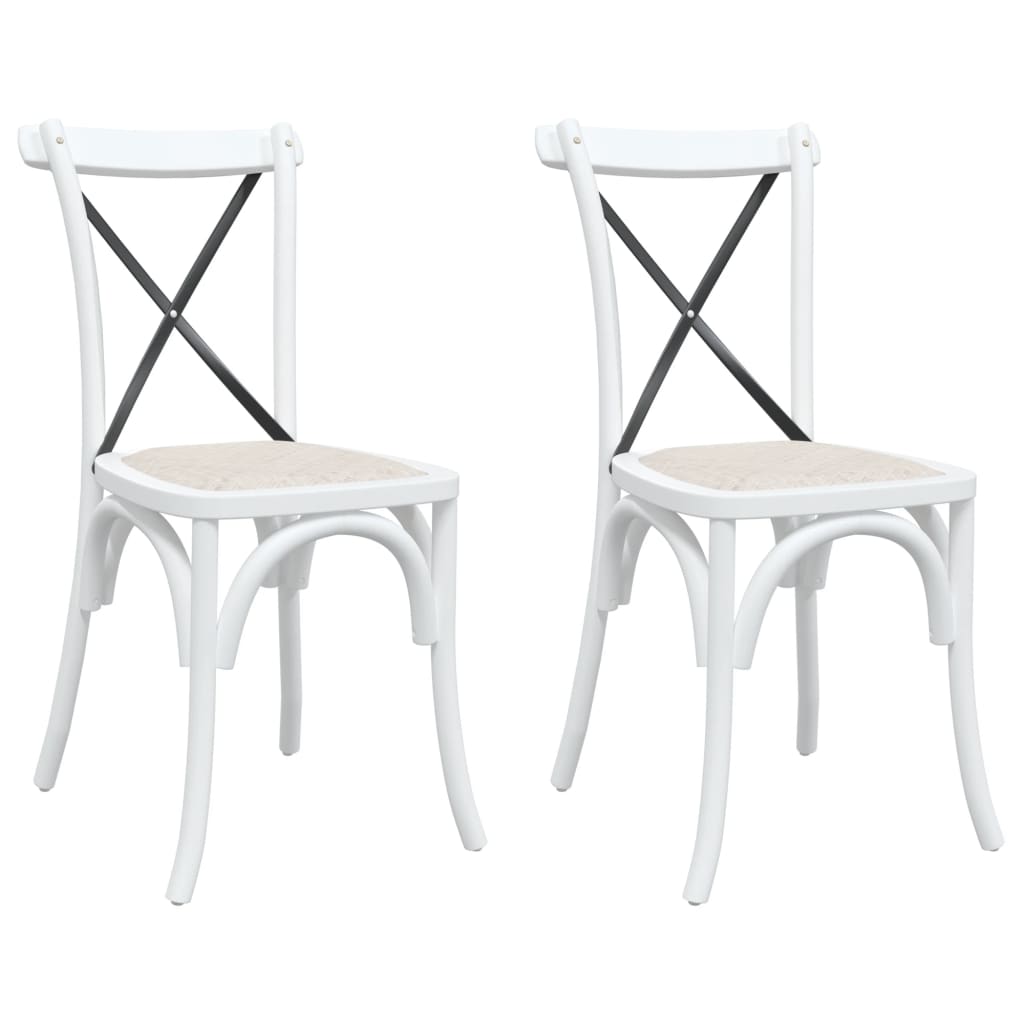 Cross Chairs 2 pcs Solid Beech Wood