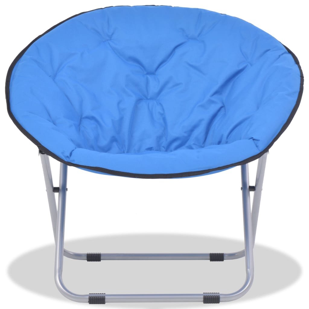 Campingstuhl Moonchair Klappbar 2 Stk. Blau Stahl 80x67x77 cm  