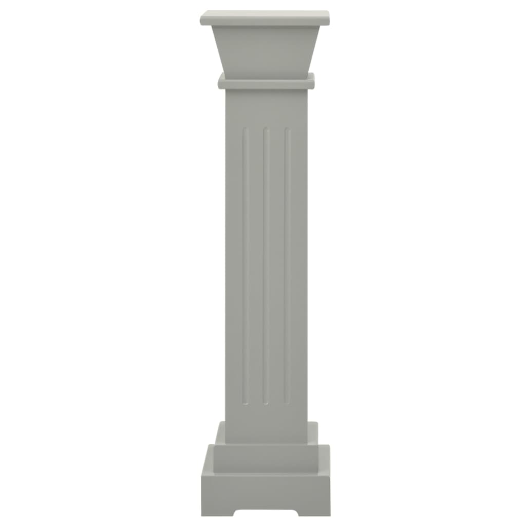Klassischer Säulen-Pflanzenständer Grau 17x17x66 cm MDF