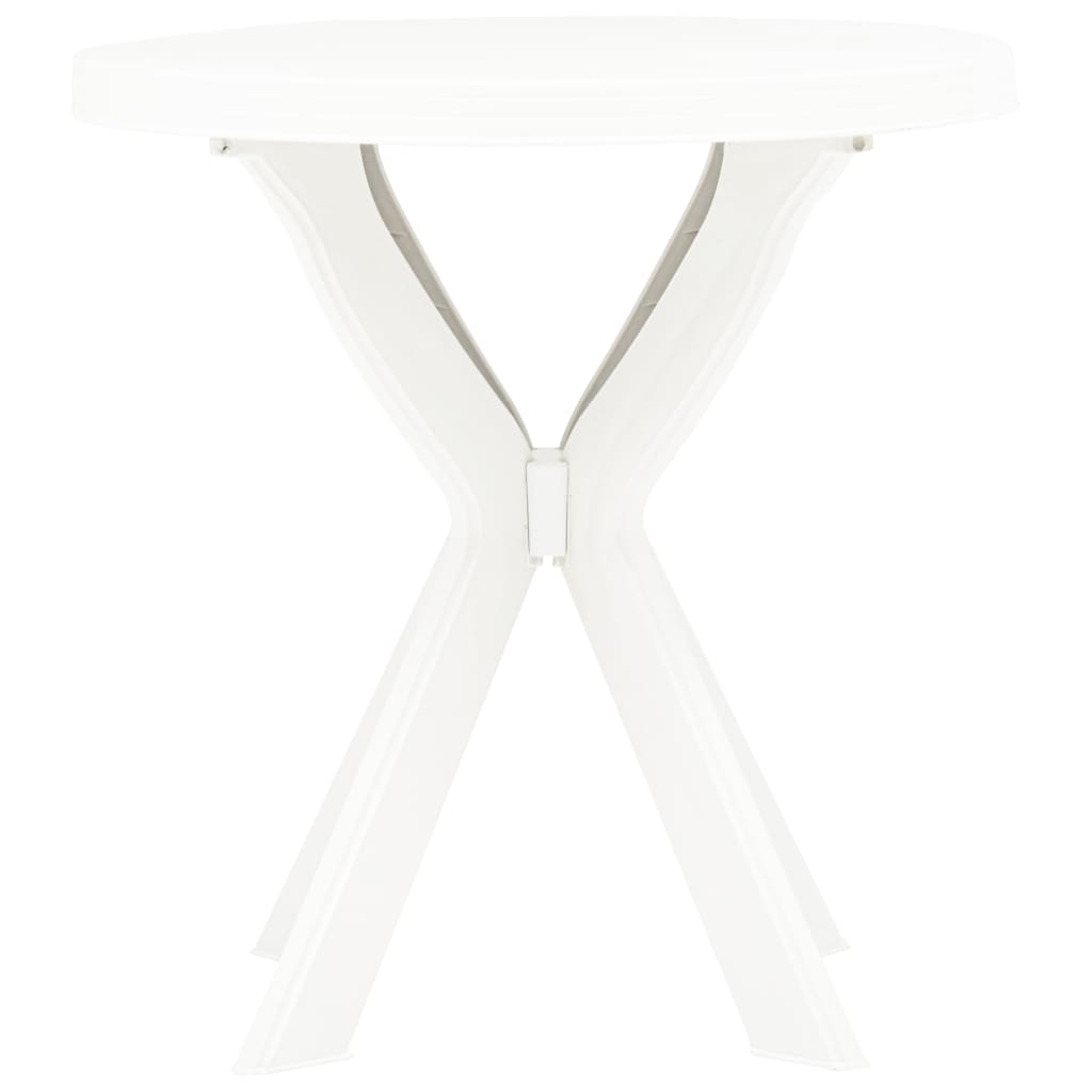 Bistro Table White Ø70 cm Plastic
