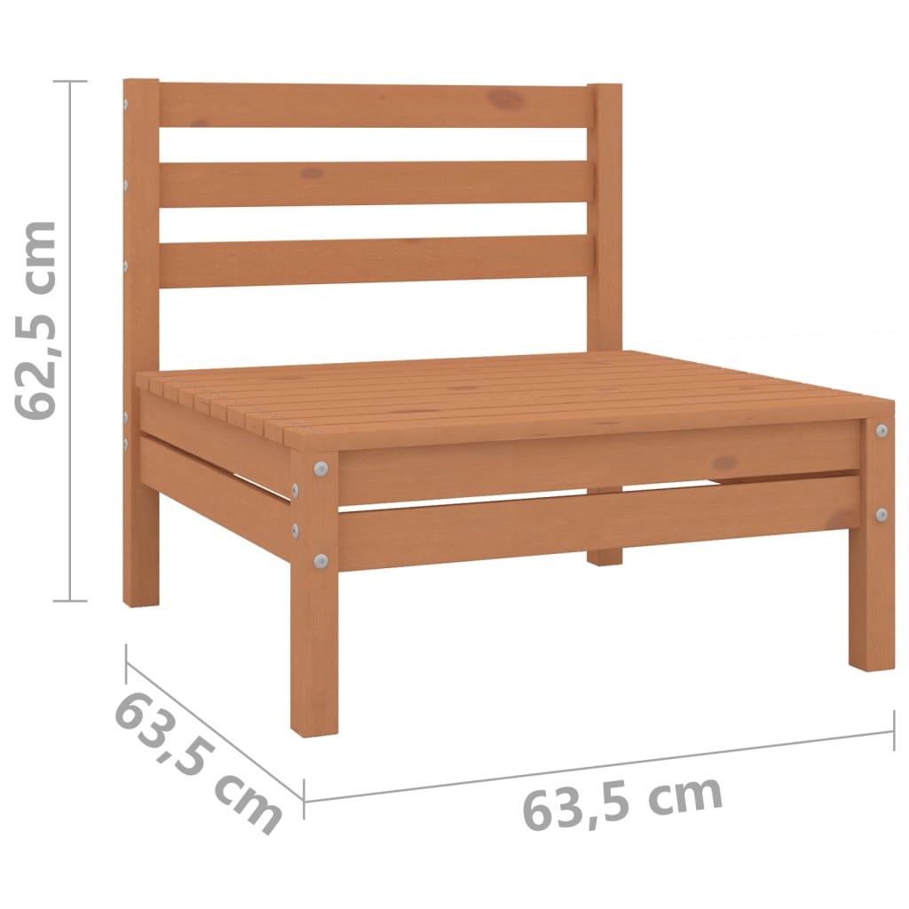 2-Sitzer-Gartensofa Honigbraun Massivholz Kiefer