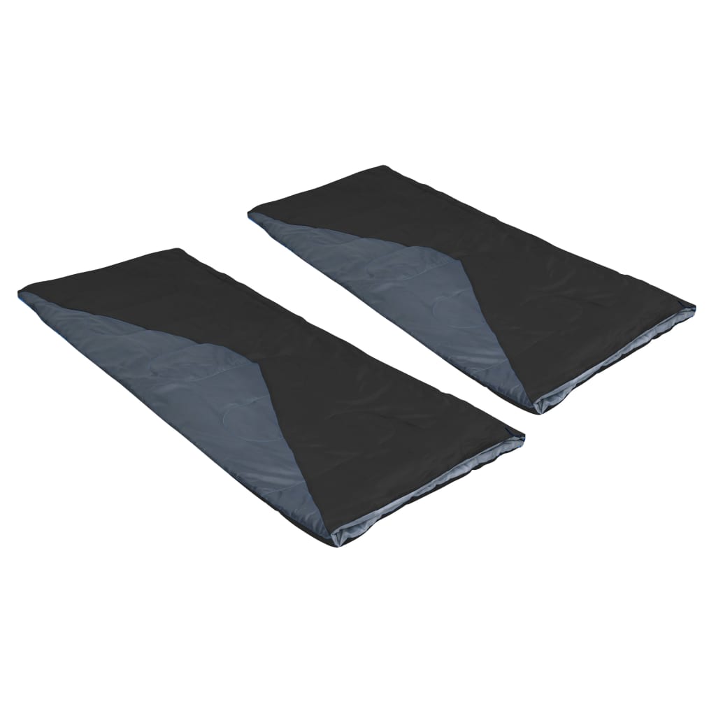 Leichte Umschlag-Schlafsäcke 2 Stk. Schwarz 1100g 10°C 