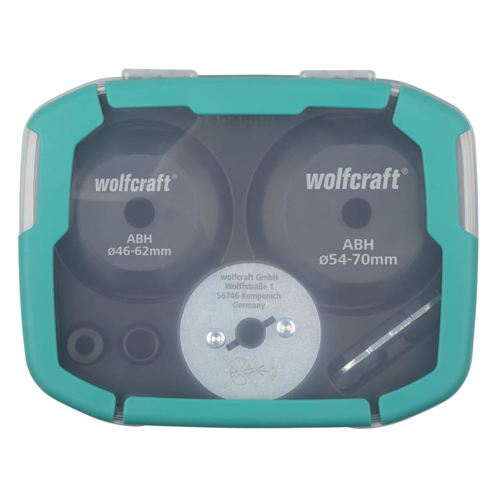 wolfcraft 3-tlg. Aufbohrhilfe-Set für Lochsägen