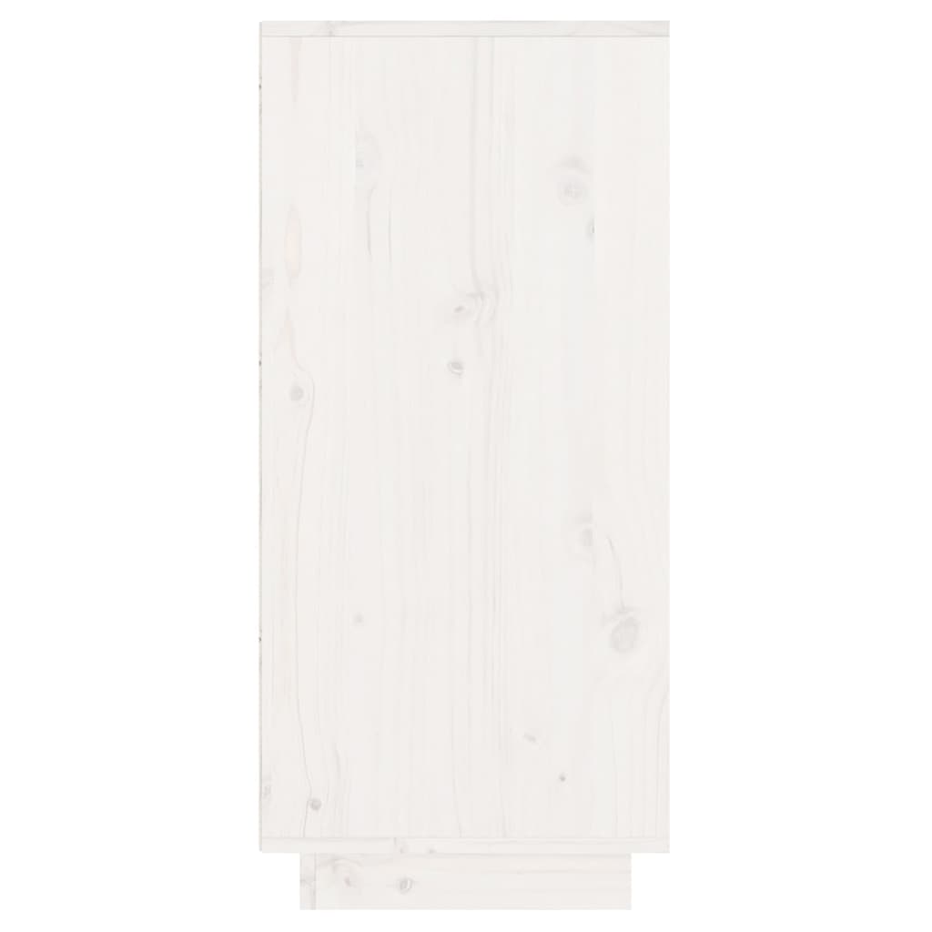 Armoire console Blanc 60x34x75 cm Bois de pin solide