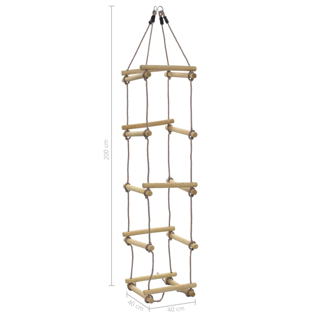 Kids Rope Ladder 200 cm Wood