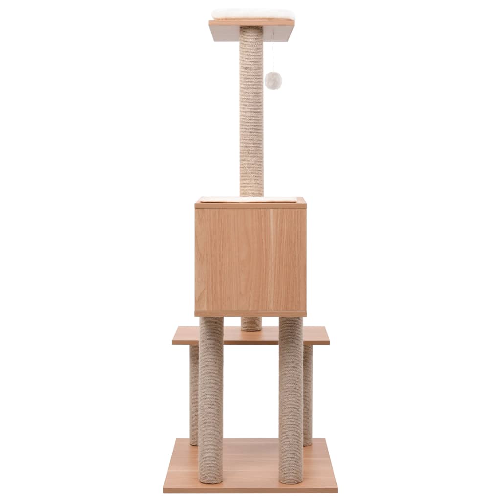 Cat Tree with Sisal Scratching Mat 129 cm