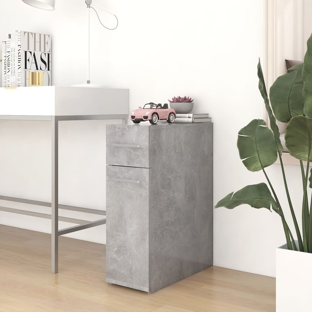 Apothecary Cabinet Concrete Grey 20x45.5x60 cm Engineered Wood