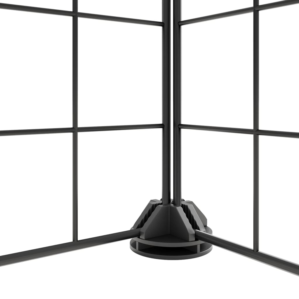 44-Panel Pet Cage with Door Black 35x35 cm Steel