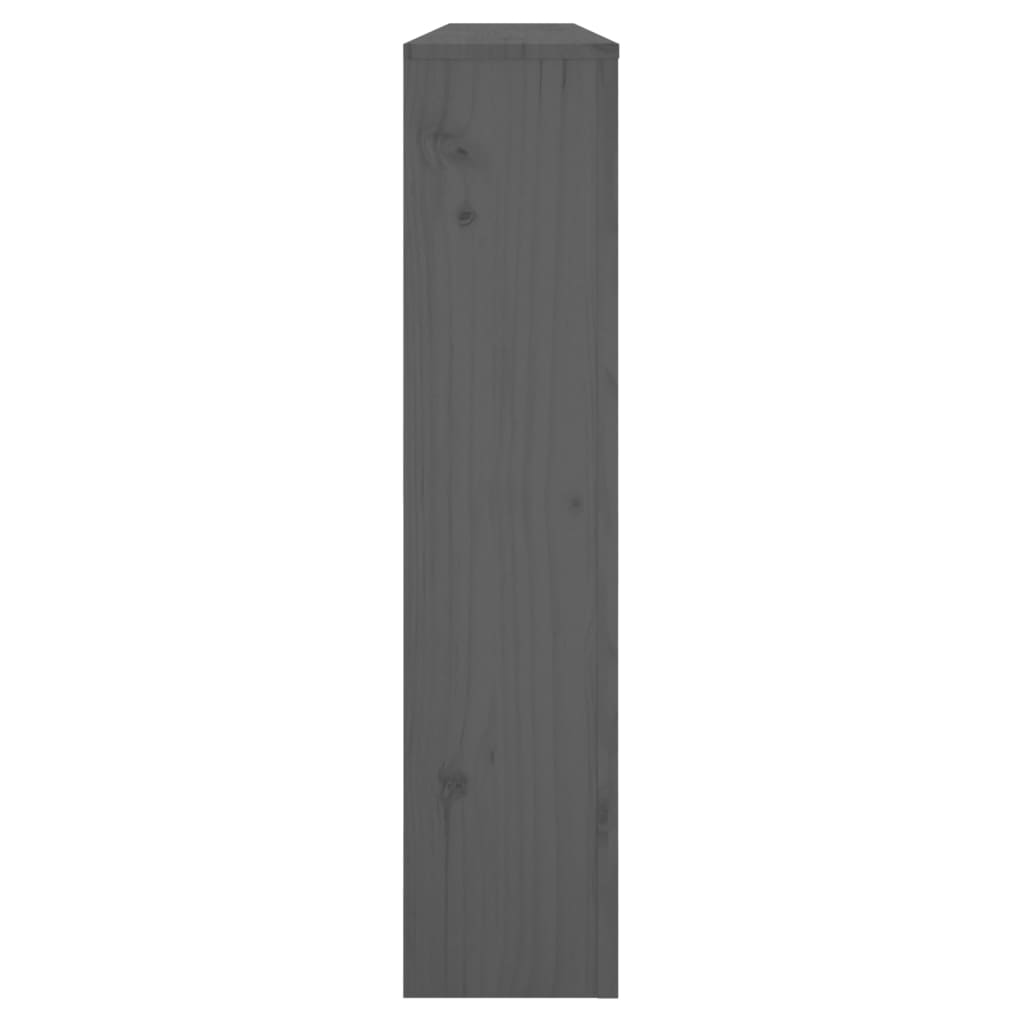 Heizkörperverkleidung Grau 153x19x84 cm Massivholz Kiefer
