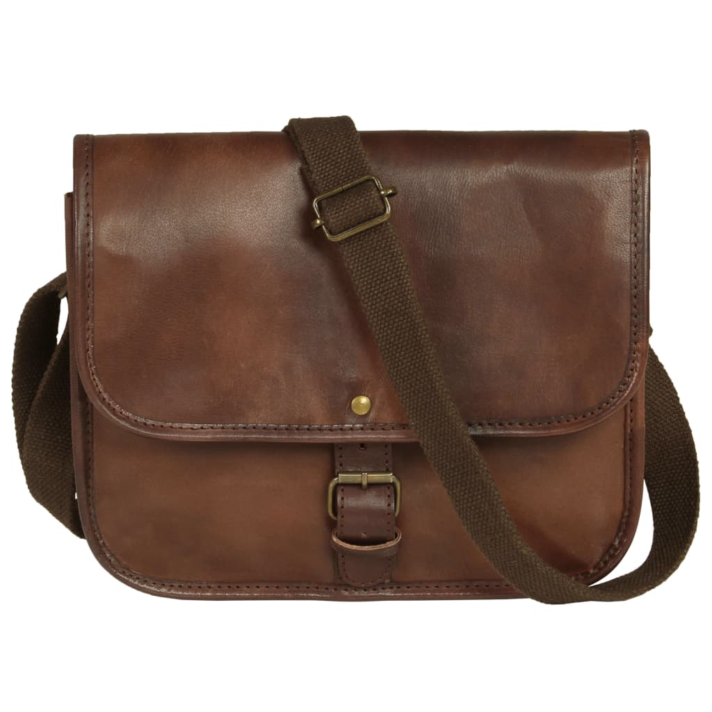 Ladies' Satchel Bag Real Leather Brown