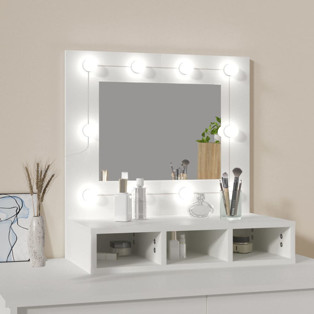Armoire à miroir avec LED blanc 60x31,5x62 cm