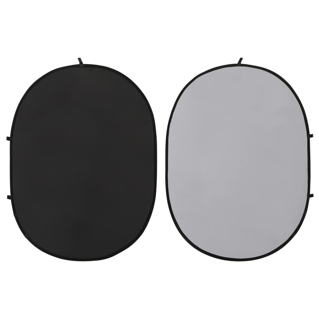 2 in 1 Oval Studio Background Screen Black and Grey 200x150 cm
