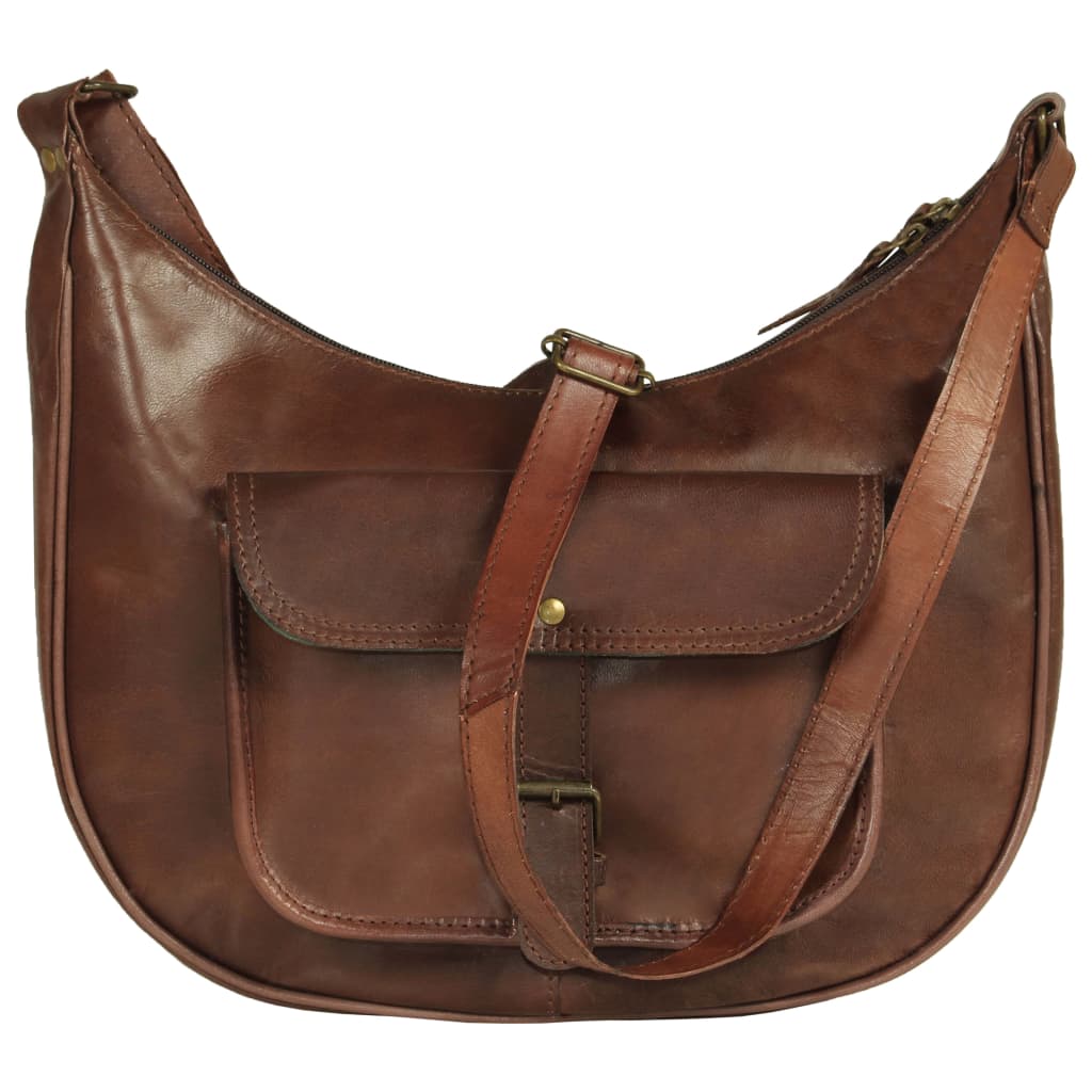 Ladies' Handbag Real Leather Brown