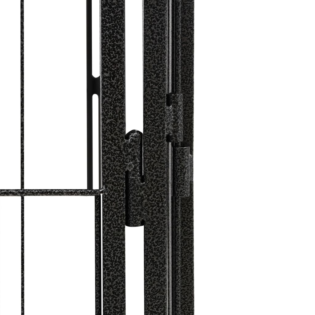 32-Panel Dog Playpen Black 100x50 cm Powder-coated Steel