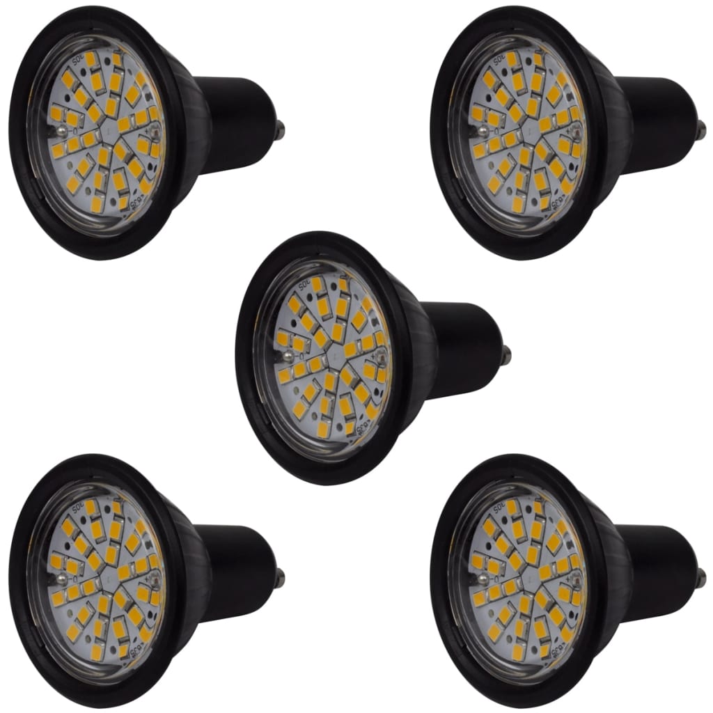 5 Stück Spotlight Set LED 3W GU10 Warmweiss Glühbirne