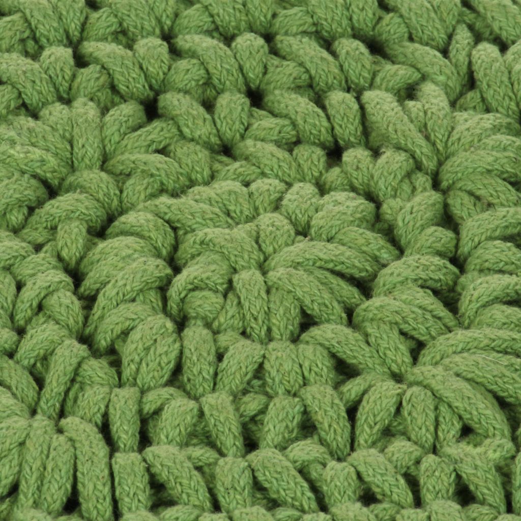 Bodensitzkissen Quadr. Gestrickt Baumwolle 50 x 50 cm Grün