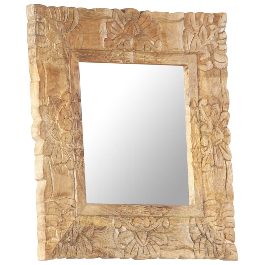 Mirror 50x50 cm Solid Mango Wood