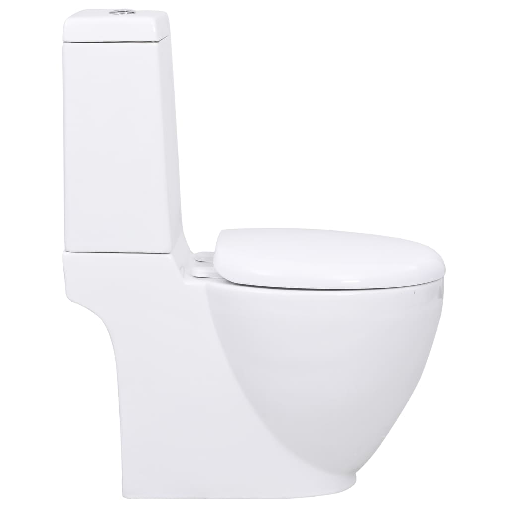 Keramik-Toilette Abgang Horizontal Weiss