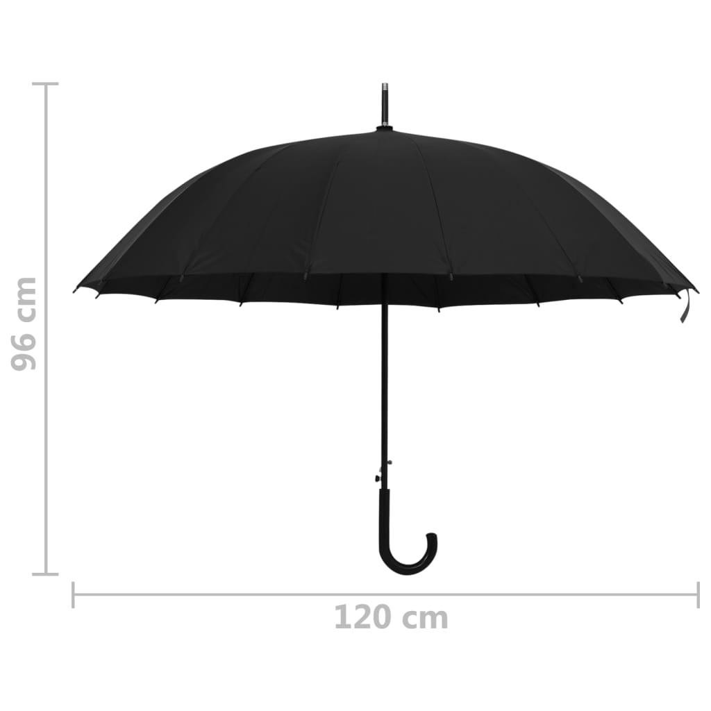 Parapluie automatique Noir 120 cm