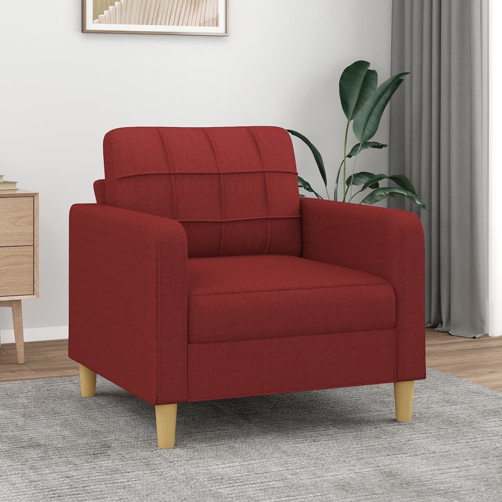 1-Sitzer-Sofa Weinrot 60 cm Stoff