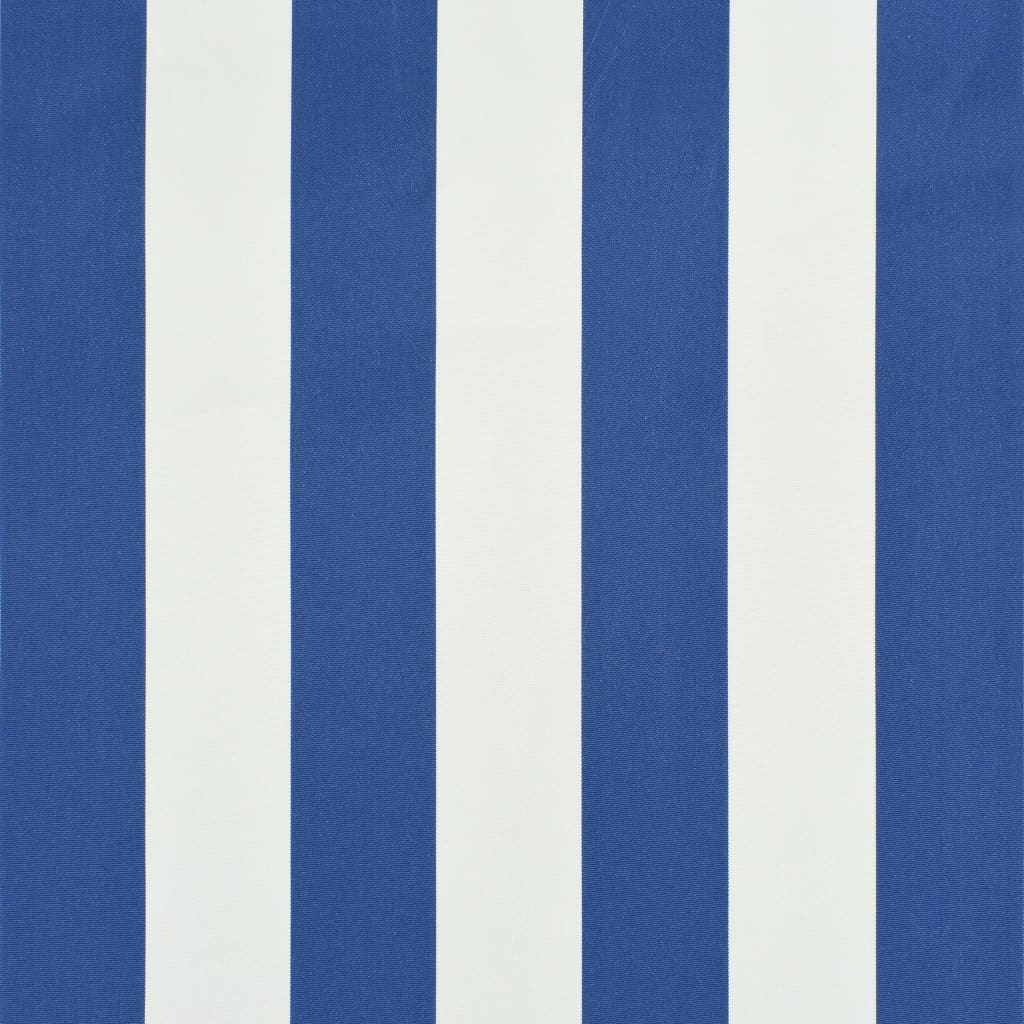 Einziehbare Markise 150×150 cm Blau und Weiss