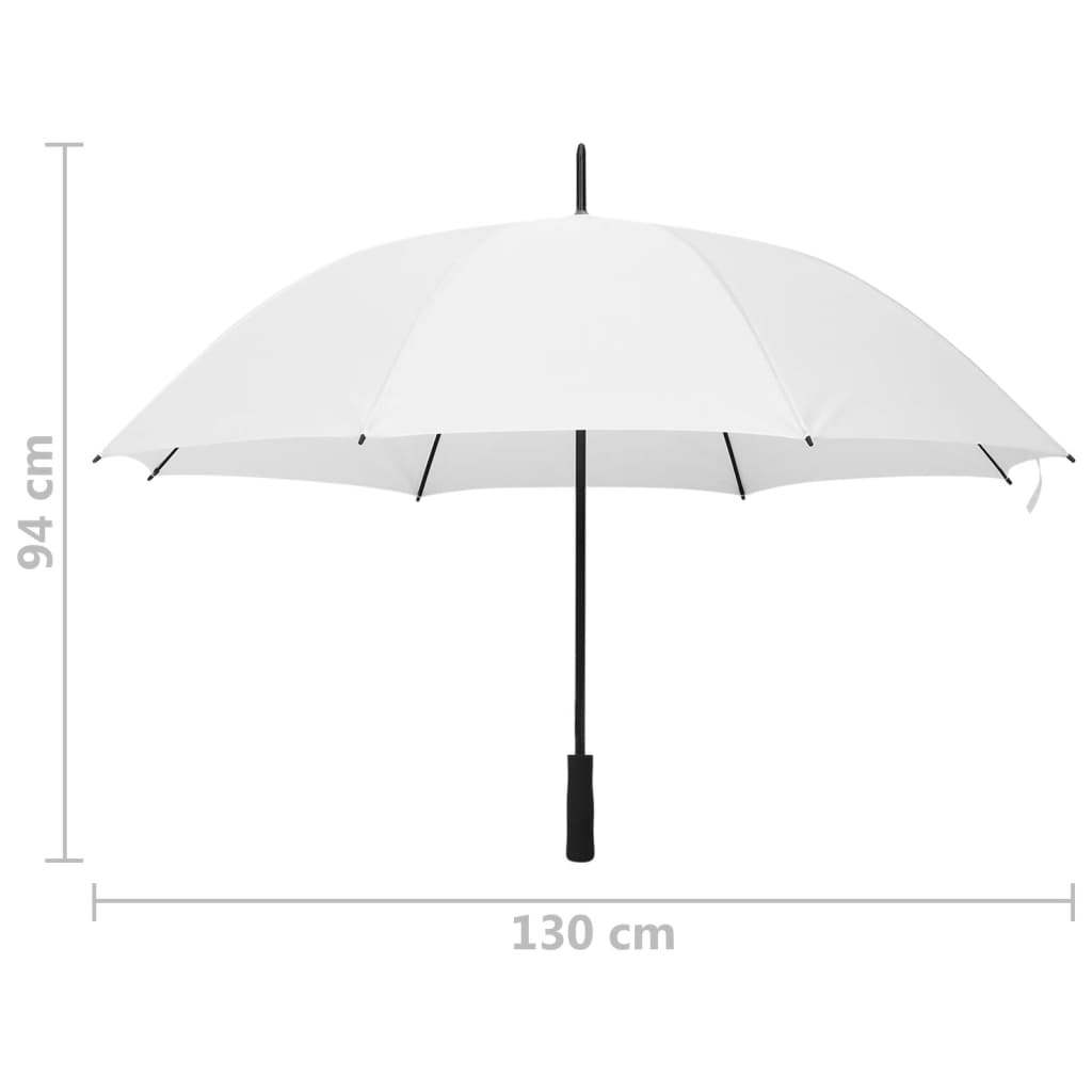 Regenschirm Weiss 130 cm 