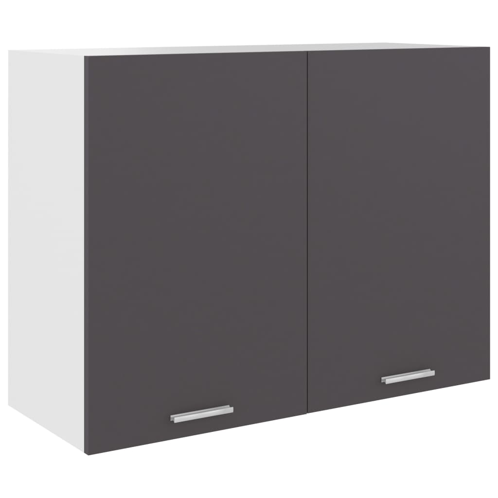 Hanging Cabinet Grey 80x31x60 cm Engineered Wood