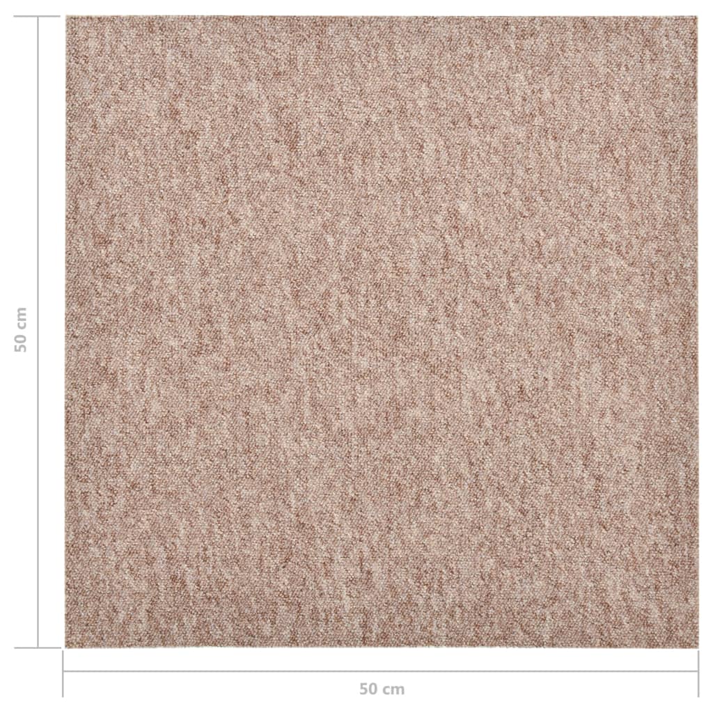 Carpet Floor Tiles 20 pcs 5 m² 50x50 cm Beige