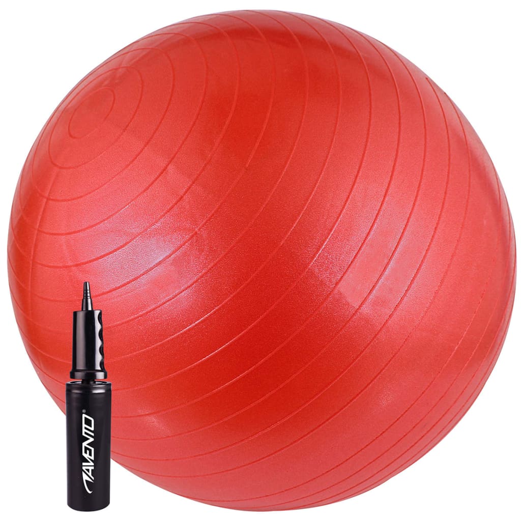 Avento Fitnessball mit Pumpe 65 cm Rot 41VV-ROZ