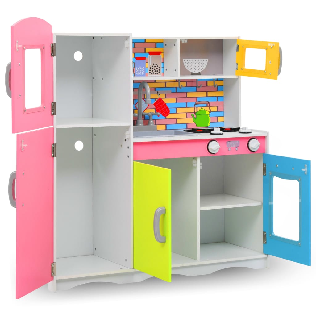 Kids' Play Kitchen MDF 80x30x85 cm Multicolour