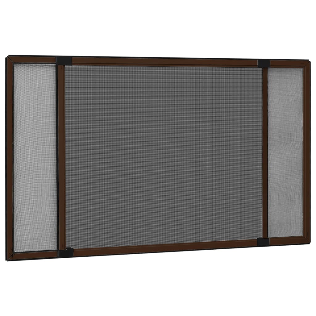 Ausziehbarer Insektenschutz für Fenster Braun (100-193)x75 cm