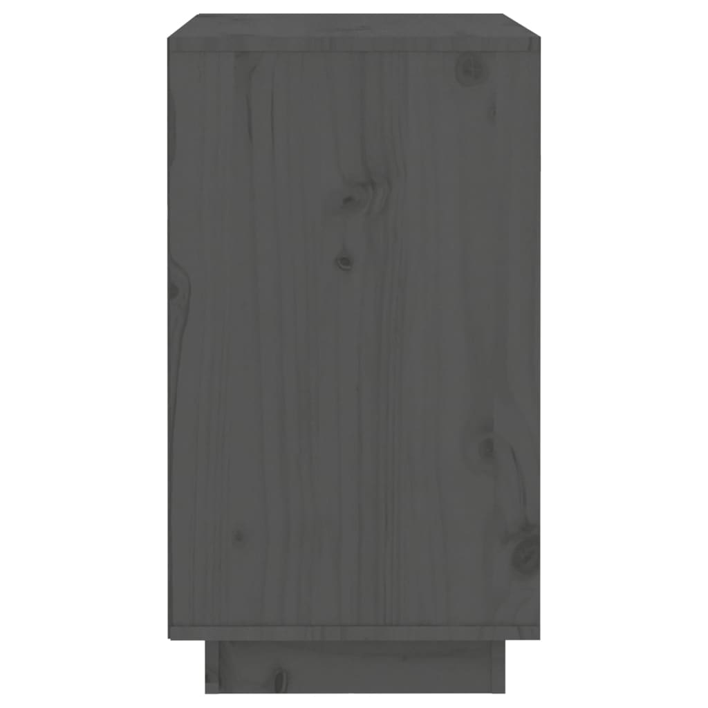 Weinregal Grau 55,5x34x61 cm Massivholz Kiefer