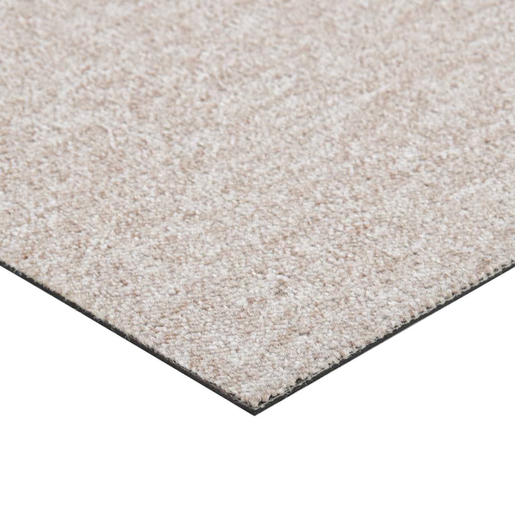 Carpet Floor Tiles 20 pcs 5 m² 50x50 cm Light Beige