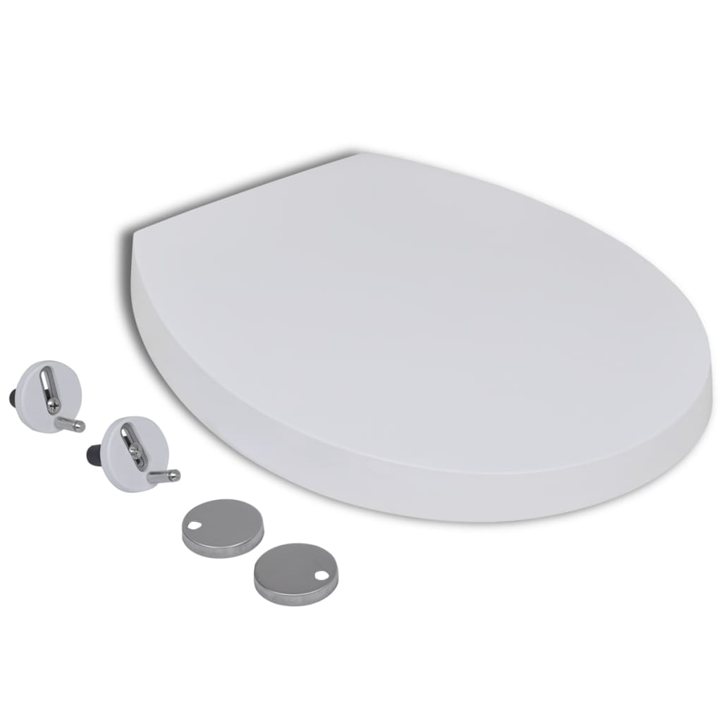 Soft-close Toilet Seat with Quick-release Design White Oval