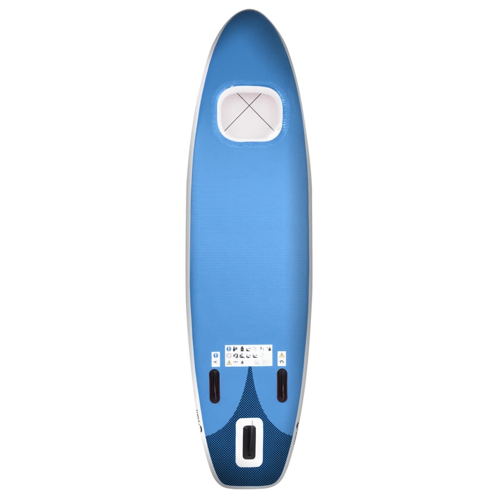 Inflatable Stand Up Paddle Board Set Sea Blue 300x76x10 cm