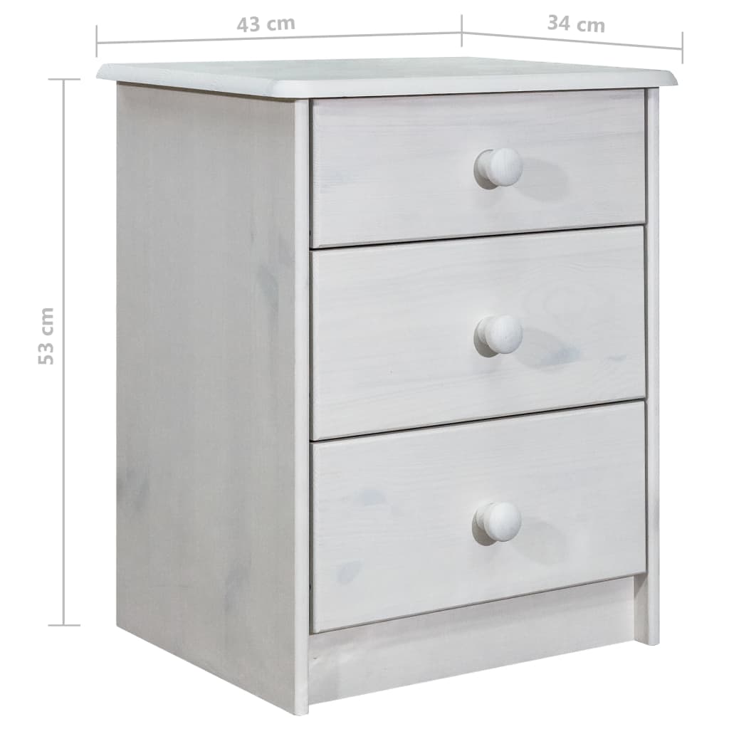 Chest of Drawers 43x34x53 cm Solid Pine Wood
