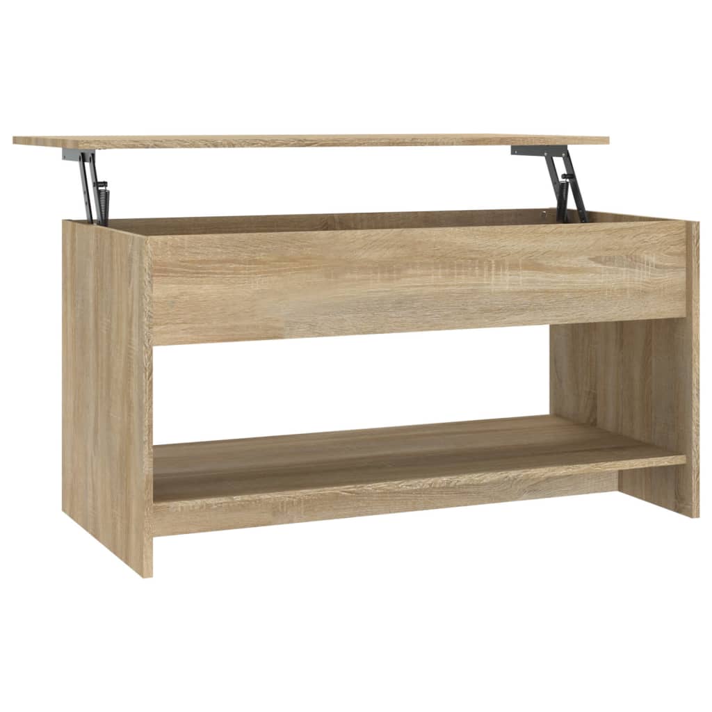 809650 Coffee Table Sonoma Oak 102x50x52,5 cm Engineered Wood